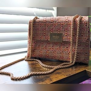 Dune London Pink and Gold Crossbody Bag